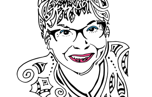 Disability activist Judith Heumann doodle portrait